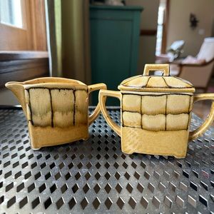 Vintage Japanese Ceramic Cream and Sugar Set